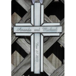 Personalized Stained Glass Cross Suncatcher# 114